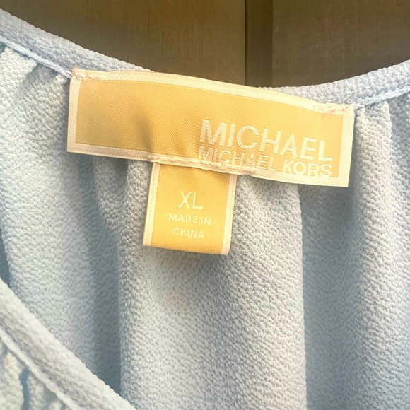 Michael Kors blue cold shoulder women’s XL dressy shirt - Picture 2 of 6